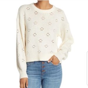 NWT Madewell Floral Pointelle Pullover Sweater